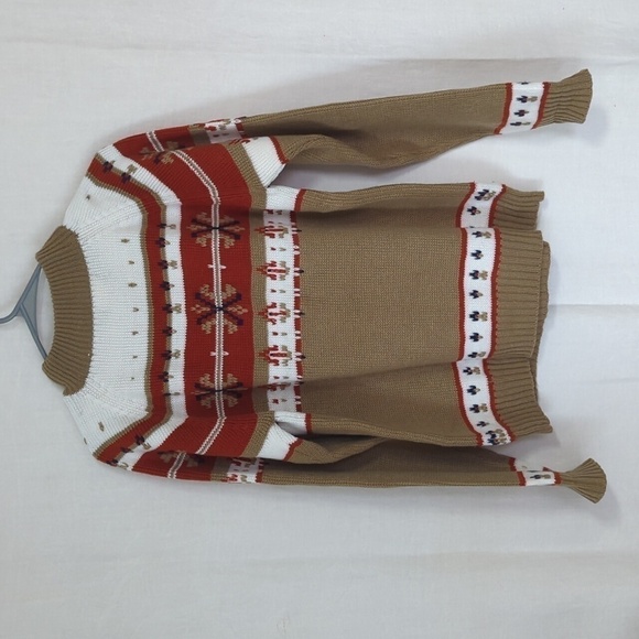 Vintage JCPENNEY Mock Neck Acrylic Sweater Snowflake Print Size Medium - Picture 5 of 5